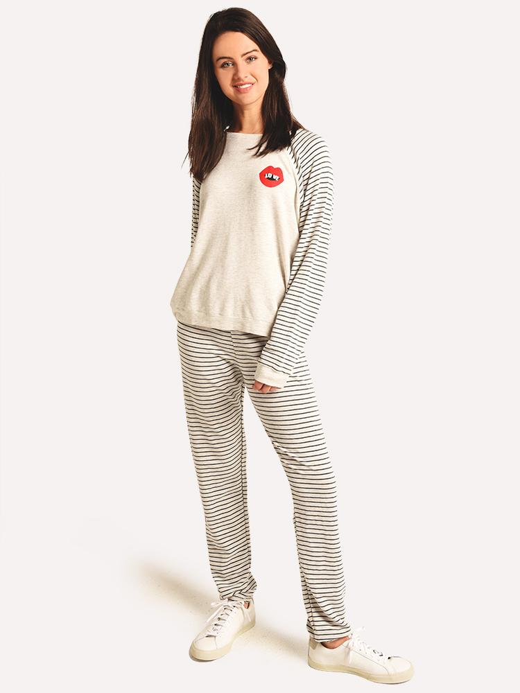 Monrow Pinstripe Love Sweats