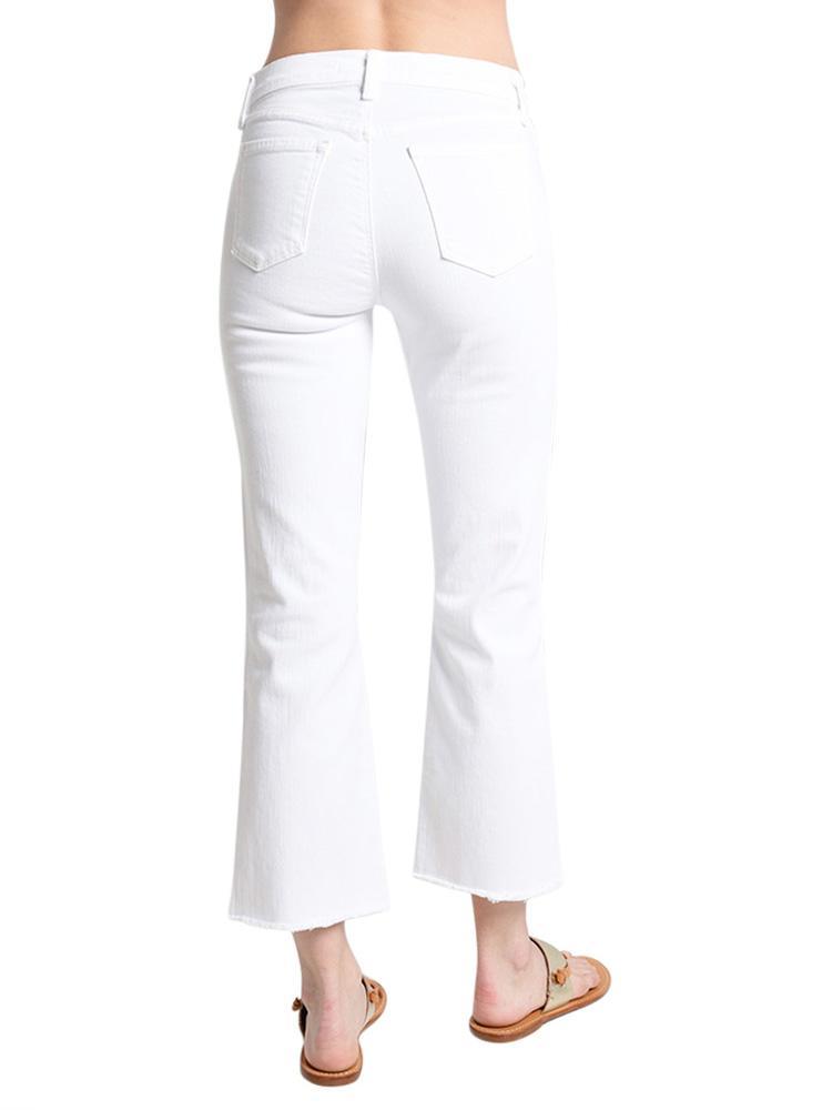 J Brand Women's Selena Mid Rise Crop Bootcut Raw Hem Jeans