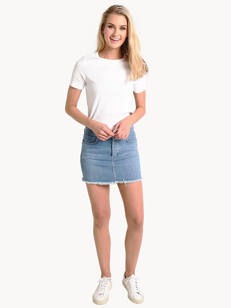 J Brand Bonny Mid Rise Mini Skirt