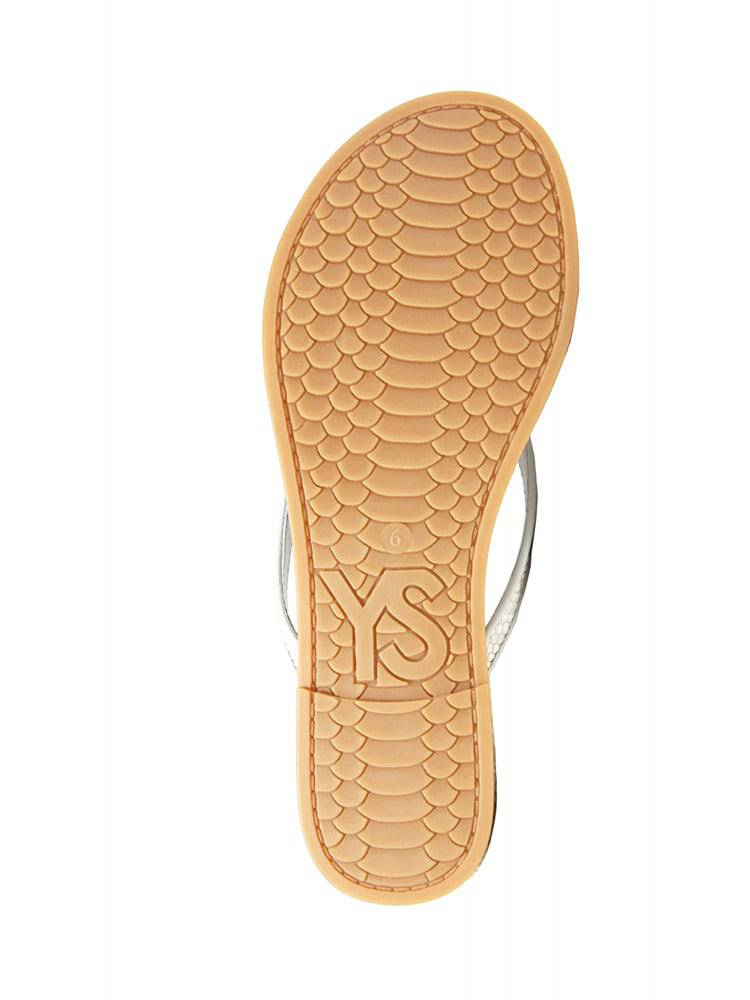 Yosi Samra Rivington Embossed Snake Leather Flip Flop