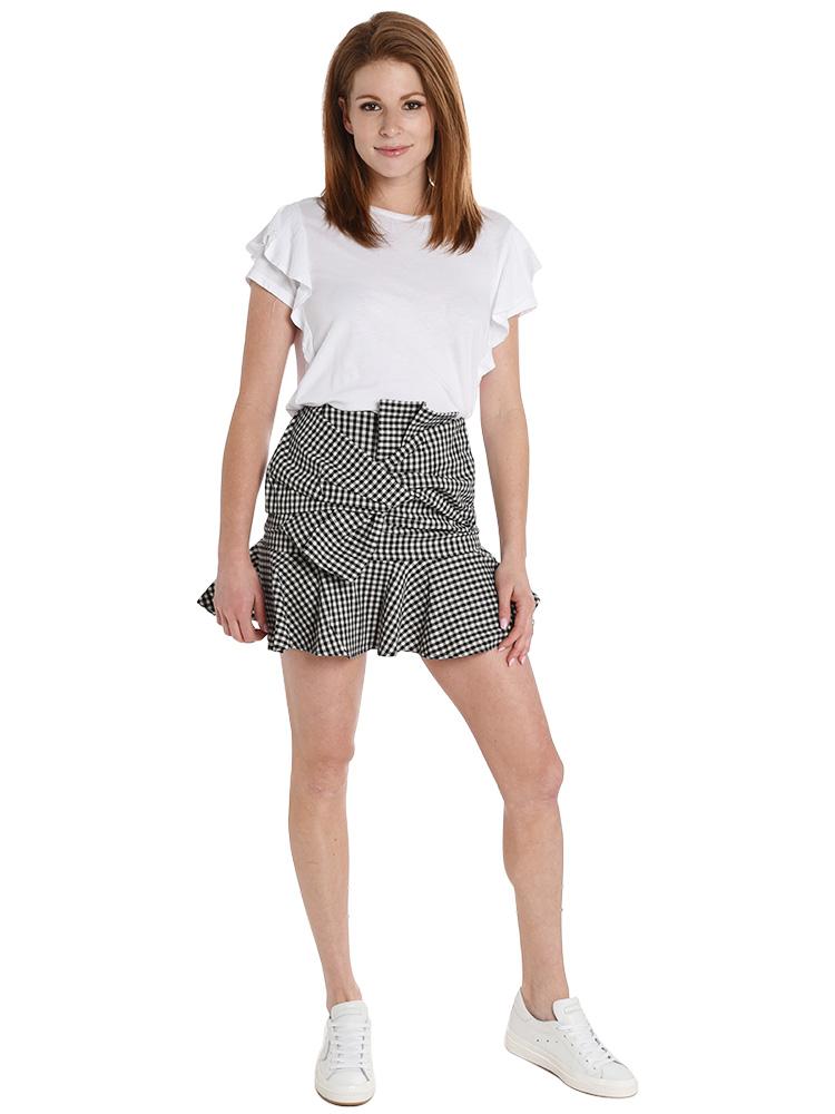 Do+Be Gingham Bow Mini Skirt